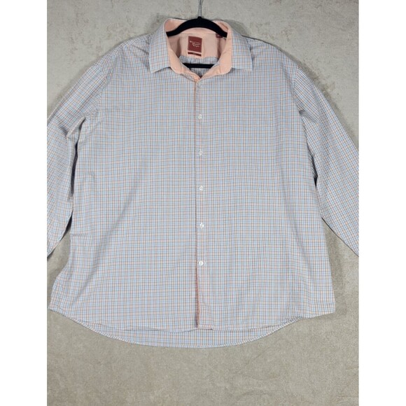 Penguin Mens Casual Shirt Slim Fit Long Sleeve Multicolor Plaid Size 18 36/37 - Picture 1 of 8